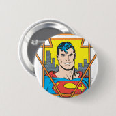 Superman Bust Ronde Button 5,7 Cm (Voorkant /achterkant)