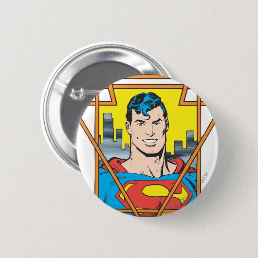 Superman Bust Ronde Button 5,7 Cm (Voorkant /achterkant)
