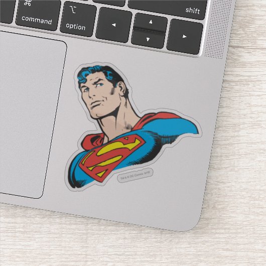 Superman Bust Smirk Sticker (Detail)