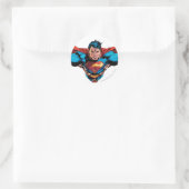 Superman cape vliegen ronde sticker (Tas)