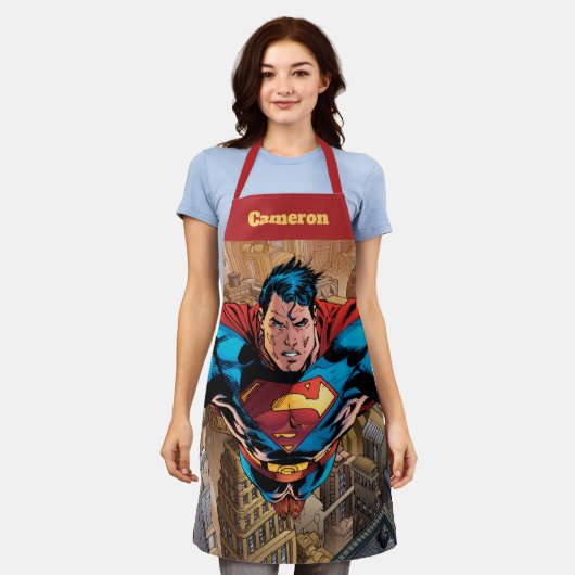 Superman cape vliegen schort (Gedragen)