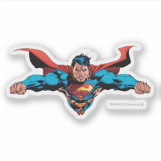 Superman cape vliegen sticker (Voorkant)