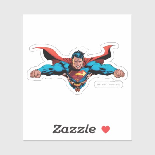 Superman cape vliegen sticker (Vel)