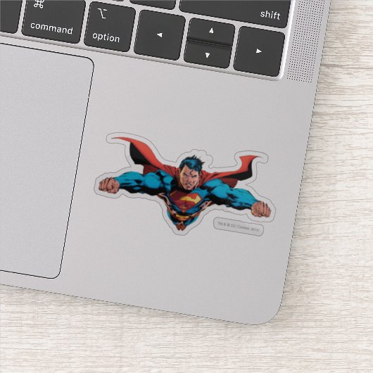 Superman cape vliegen sticker (Detail)