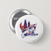 Superman City en naam Ronde Button 5,7 Cm (Voorkant /achterkant)