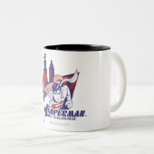 Superman City en naam Tweekleurige Koffiemok (Voorkant rechts)