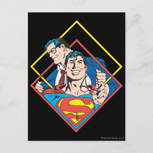 Superman/Clark Kent Briefkaart (Voorkant)