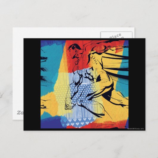 Superman Colorful Briefkaart (Voorkant / Achterkant)