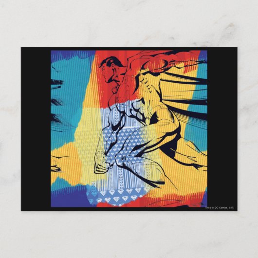 Superman Colorful Briefkaart (Voorkant)