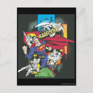 Superman Comic Black Briefkaart