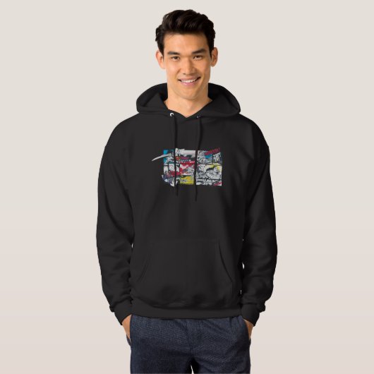 Superman Comic Book Collage Hoodie (Voorkant volledig)