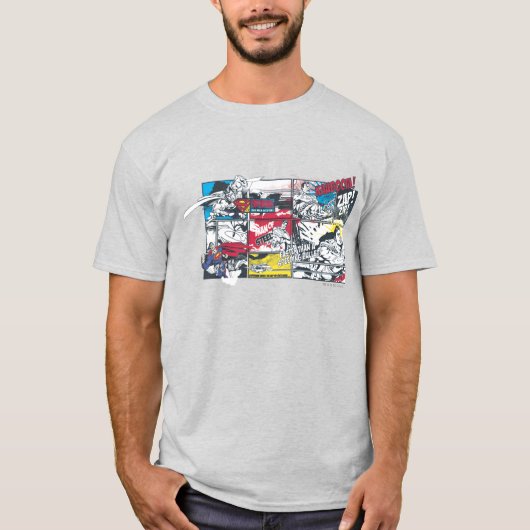 Superman Comic Book Collage T-shirt (Voorkant)