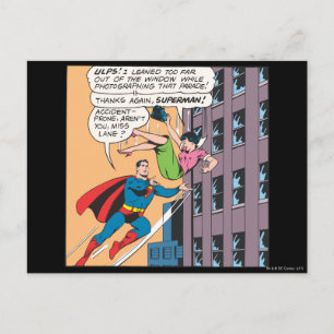 Superman Comic Panel — Accidental-Prone Lois Briefkaart