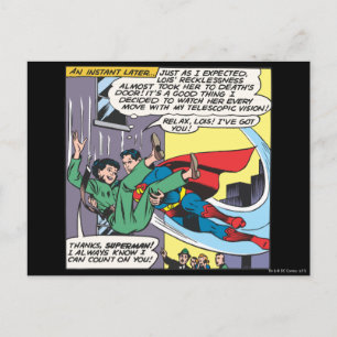 Superman Comic Panel - Lois an Instant Briefkaart