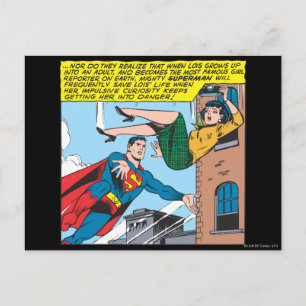 Superman Comic Panel — Lois opslaan Briefkaart