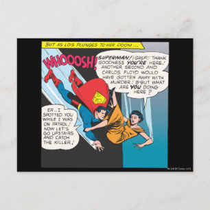 Superman Comic Panel - Lois Plunges Briefkaart