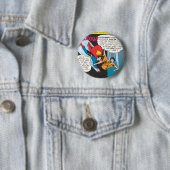 Superman Comic Panel - Lois Plunges Ronde Button 5,7 Cm (In situ)