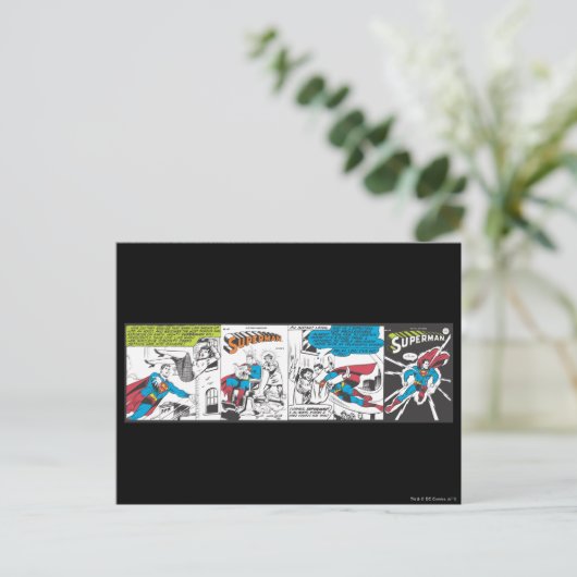 Superman Comic Panels 2 Briefkaart (Staand voorkant)