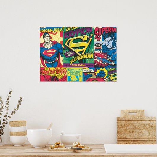 Superman Comic Panels Poster (Keuken)