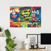 Superman Comic Panels Poster (Thuiskantoor)