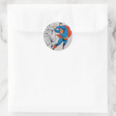 Superman Comic Panels Ronde Sticker (Tas)