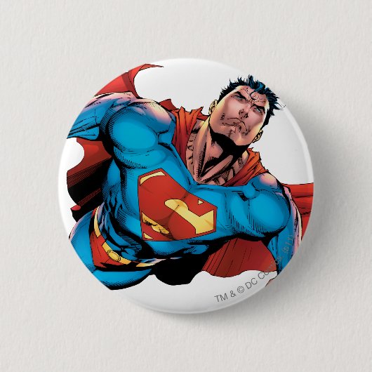 Superman Comic Style Ronde Button 5,7 Cm (Voorkant)