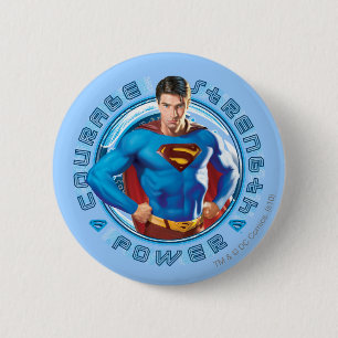 Superman Courage Kracht Ronde Button 5,7 Cm