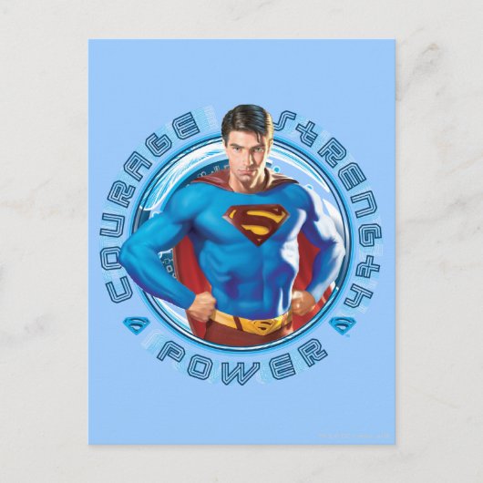 Superman Courage Sterkte Kracht Briefkaart (Voorkant)