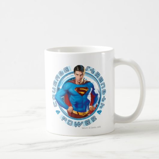 Superman Courage Sterkte Kracht Koffiemok (Rechts)
