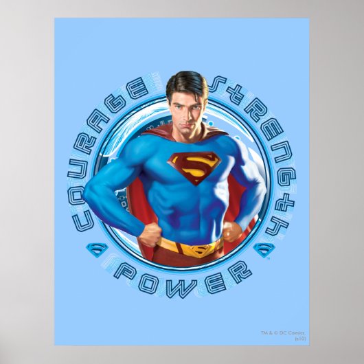 Superman Courage Sterkte Kracht Poster (Voorkant)