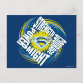 Superman Courage Sterkte Sterkte Sterkte Macht Briefkaart (Voorkant)