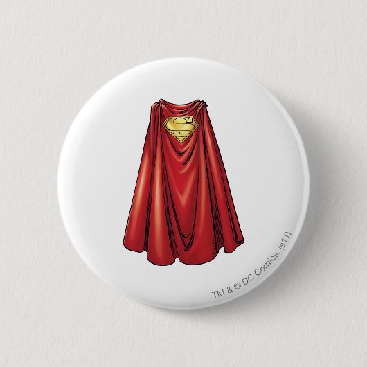 Superman - De Cape Ronde Button 5,7 Cm (Voorkant)