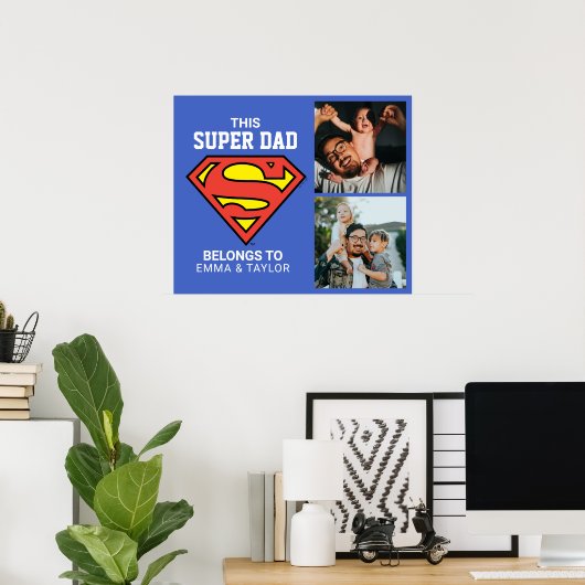 Superman | "Deze supervader behoort tot" Poster (Thuiskantoor)