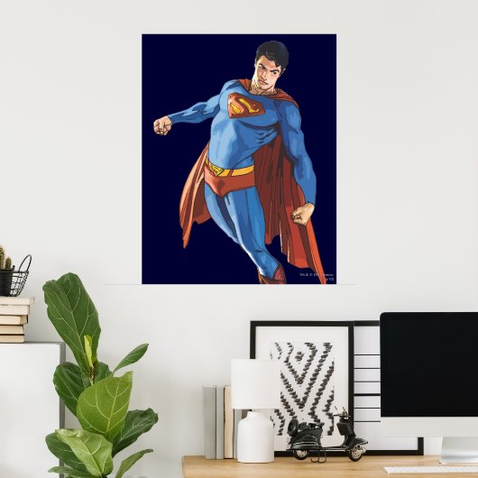 Superman die naar beneden kijkt poster (Thuiskantoor)