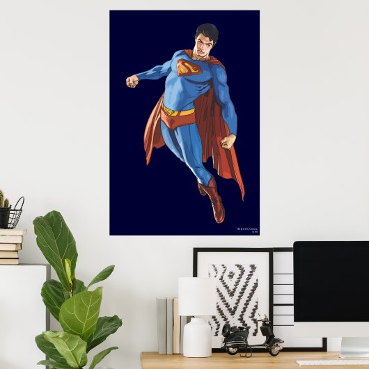 Superman die naar beneden kijkt poster (Thuiskantoor)
