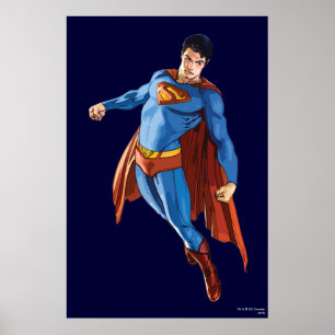 Superman die naar beneden kijkt poster