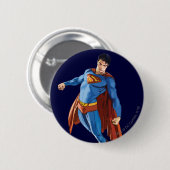 Superman die naar beneden kijkt ronde button 5,7 cm (Voorkant /achterkant)
