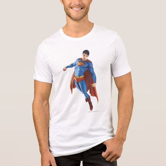 Superman die naar beneden kijkt Tri-Blend shirt (Voorkant)