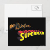 Superman | Dit is een baan voor.. Logo Briefkaart (Voorkant / Achterkant)