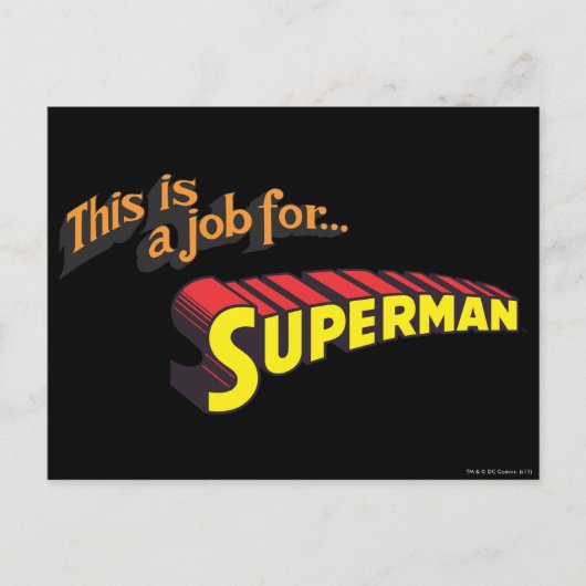 Superman | Dit is een baan voor.. Logo Briefkaart (Voorkant)