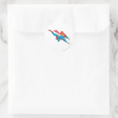 Superman Dives right Ronde Sticker (Tas)