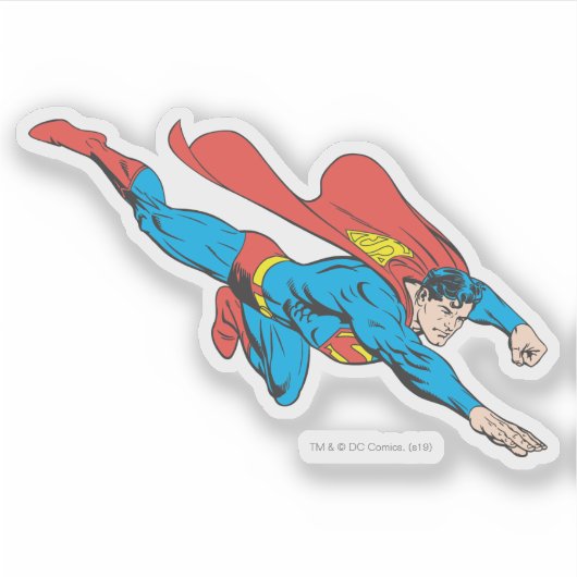 Superman Dives right Sticker (Voorkant)