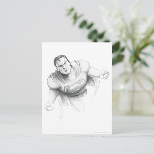 Superman Drawing Briefkaart (Staand voorkant)