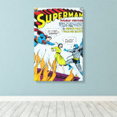 Superman (dubbelfunctie met Batman) Canvas Afdruk (Insitu (Houten vloer))