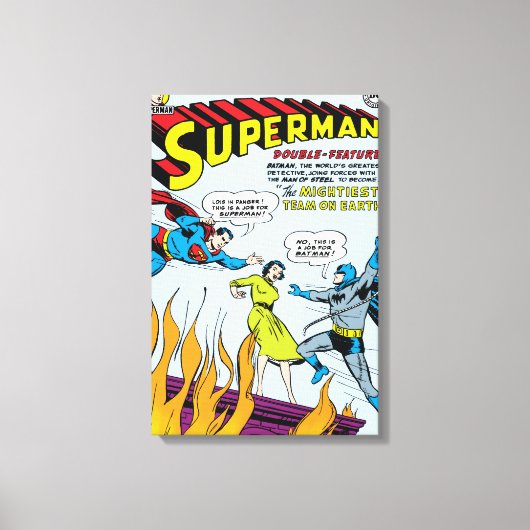 Superman (dubbelfunctie met Batman) Canvas Afdruk (Voorkant)
