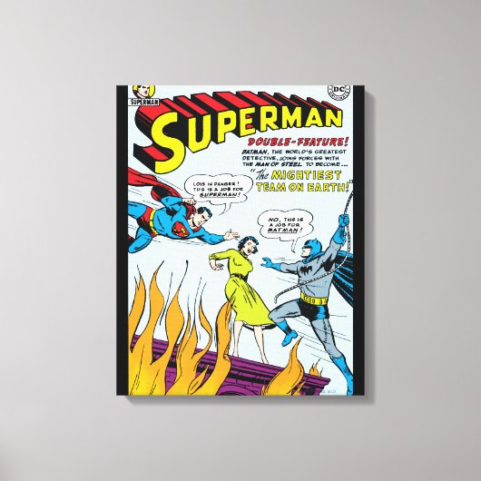 Superman (dubbelfunctie met Batman) Canvas Afdruk (Voorkant)