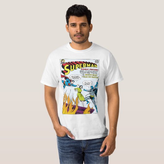 Superman (dubbelfunctie met Batman) T-shirt (Voorkant volledig)