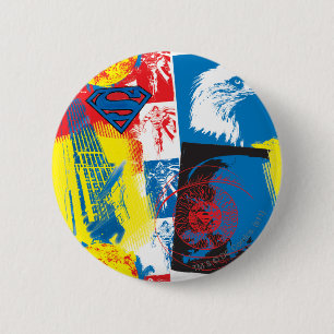 Superman Eagle Collage Ronde Button 5,7 Cm