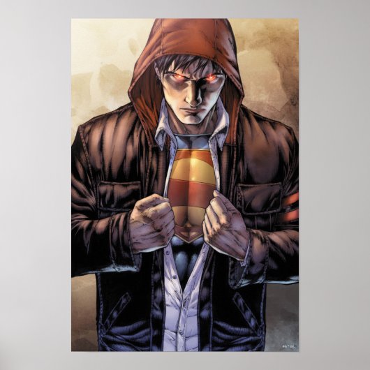 Superman Earth Hoesje - Kleur Poster (Voorkant)