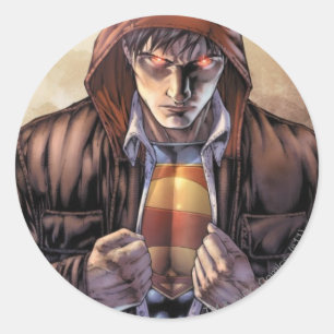 Superman Earth Hoesje - Kleur Ronde Sticker